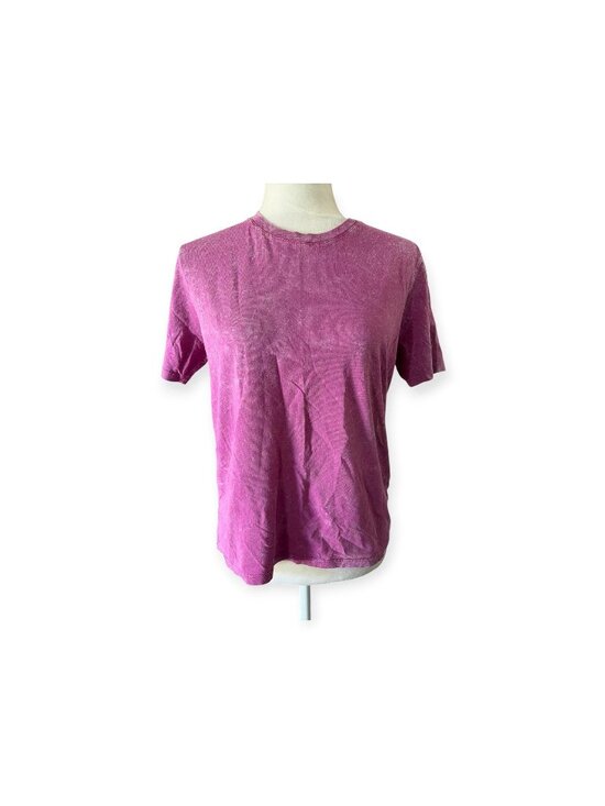 Sezane Tops - Sézane Organic Cotton Mineral Wash Crewneck T-Shirt Purple Magenta SZ S Basic